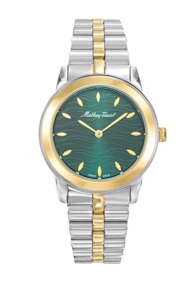 Mathey-Tissot Artemis Stainless Steel / Gold Plated & Green Dial D10860BYV