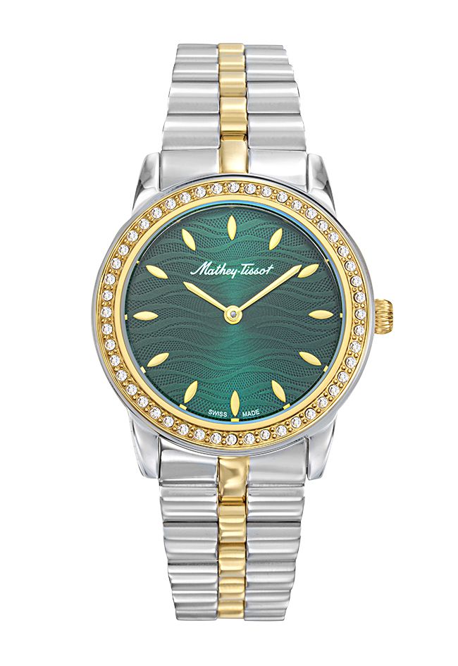 Mathey-Tissot Artemis Stainless Steel / Gold Plated & Green Dial D10860BQYV