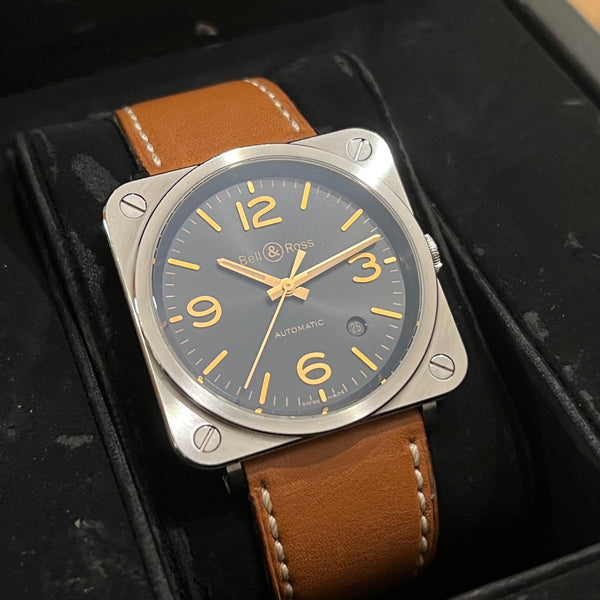 Bell & Ross Golden Heritage Automatic Date Full Set BRS-92-G-HE-ST