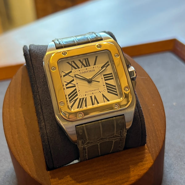 Cartier Santos 100 XL Gold Bezel 2656