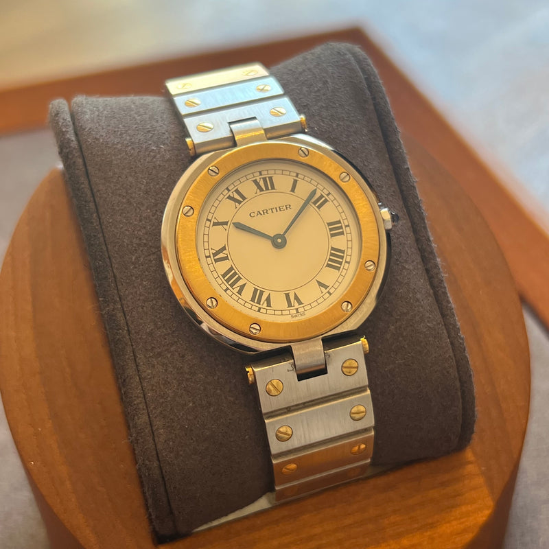 Cartier Santos Vendôme LM Gold Bezel 8191