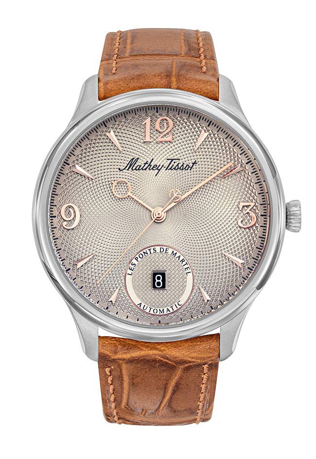 Mathey-Tissot Edmond Automatic Havana Stainless Steel / Camel Leather & Cream Dial AC1886CIA