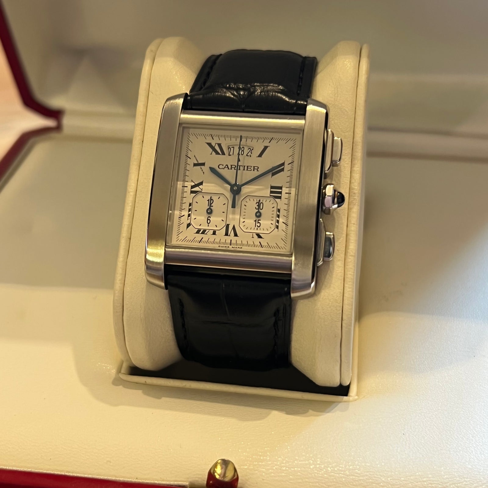 Cartier Tank Francaise Chronograph 2003 Full Set W5101455/2531