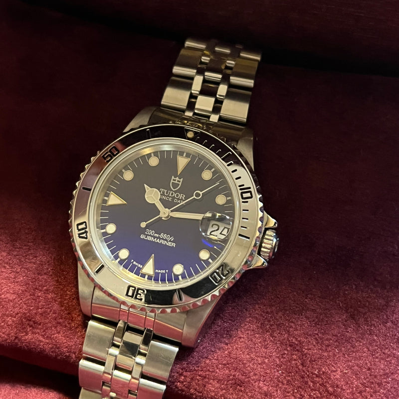 Tudor Submariner Prince Date Blue Dial 75190