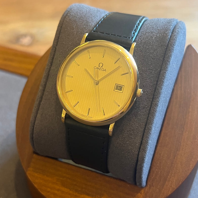 Omega De Ville Quartz Date Champagne Dial 32 mm