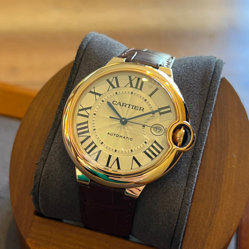 Cartier Ballon Bleu Pink Gold Automatic Date WGBB0035