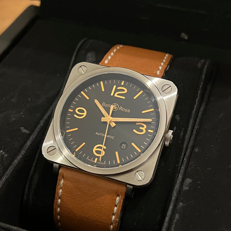 Bell & Ross Golden Heritage Automatic Date Full Set BRS-92-G-HE-ST