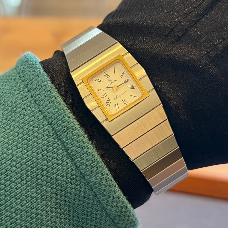 Cyma Navystar Gold Plated Bezel Quartz