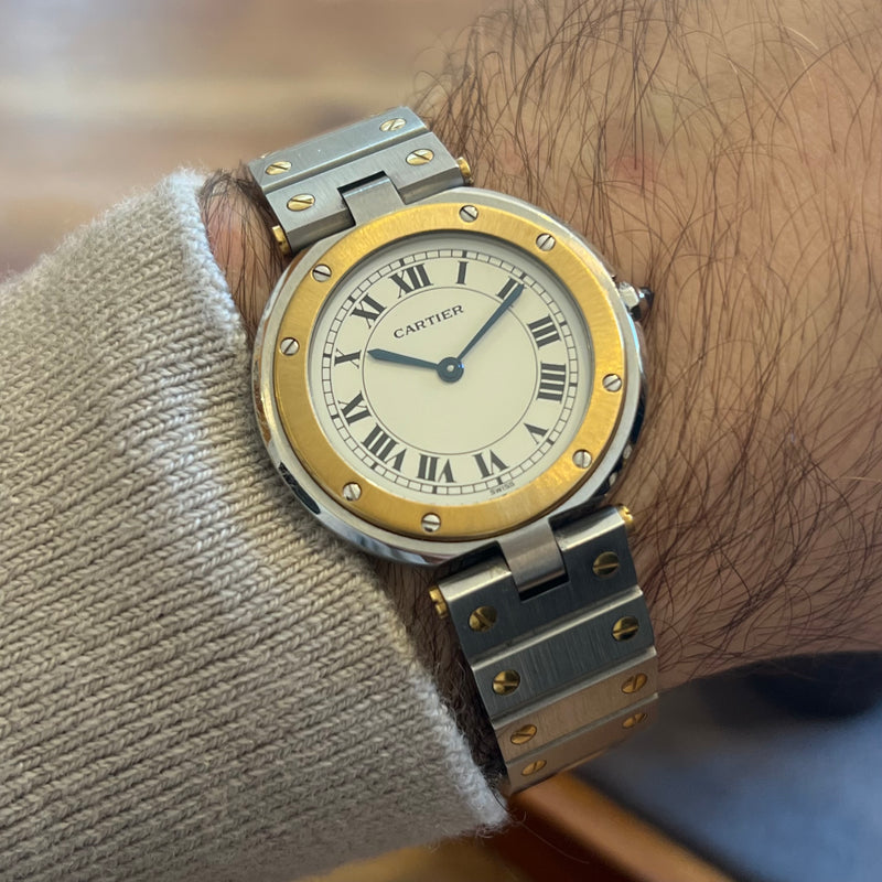 Cartier Santos Vendôme LM Gold Bezel 8191