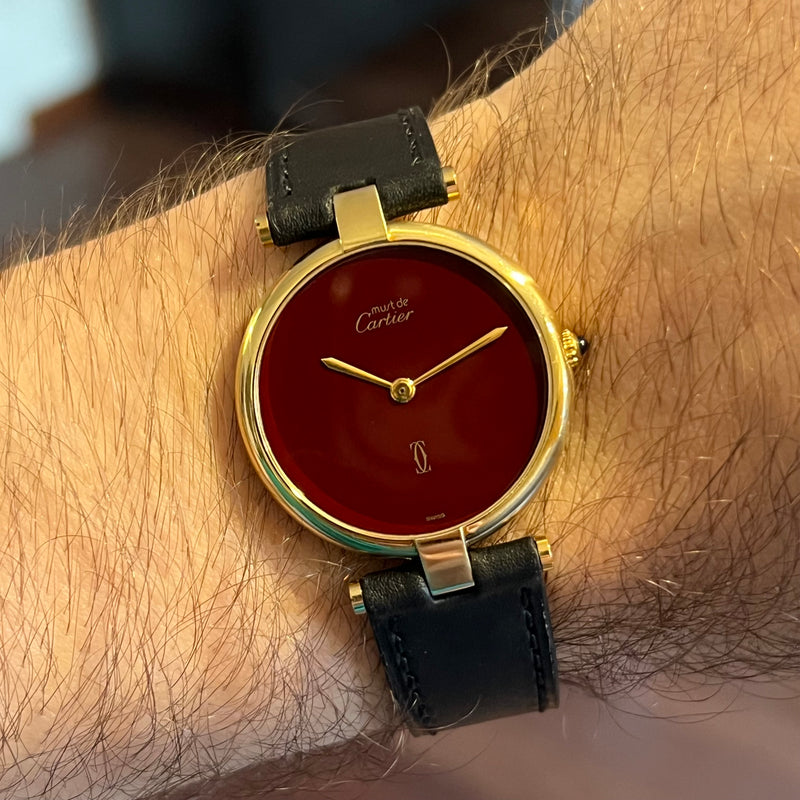 Cartier Must Vendôme Burgundy Dial 590003