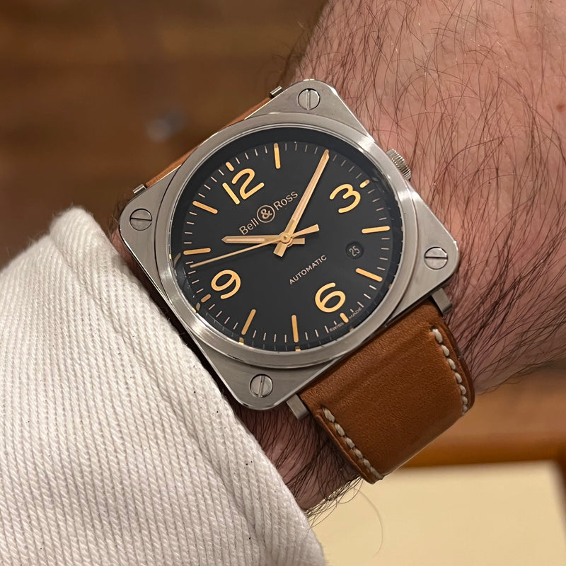 Bell & Ross Golden Heritage Automatic Date Full Set BRS-92-G-HE-ST