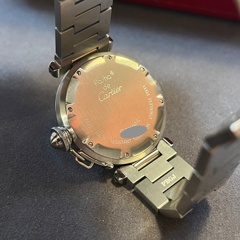 Cartier Pasha C Automatic Pink Dial Full Set W31058M7