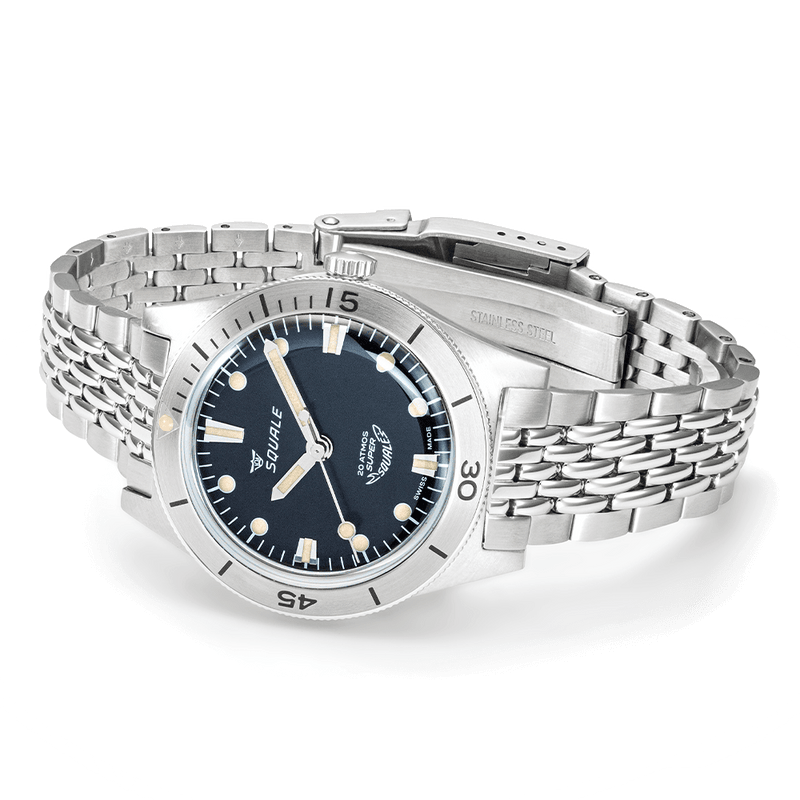 Squale Super-Squale Sunray Black Bracelet Automatic Steel Watch SUPERSSBK.AC