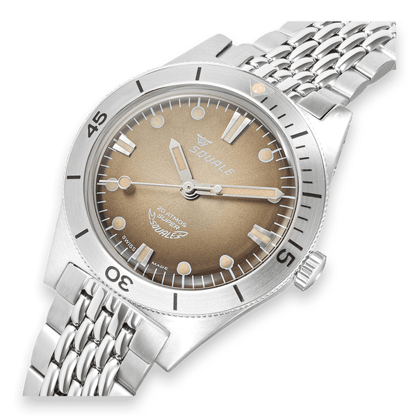 Squale Super-Squale Sunray Brown Bracelet Automatic Steel Watch SUPERSSBW.AC