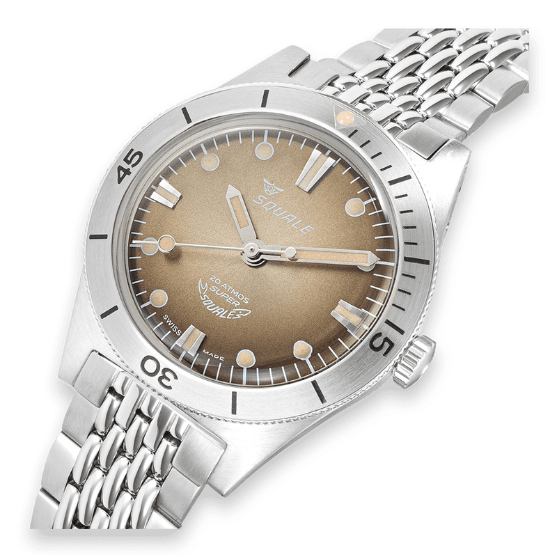 Squale Super-Squale Sunray Brown Bracelet Automatic Steel Watch SUPERSSBW.AC