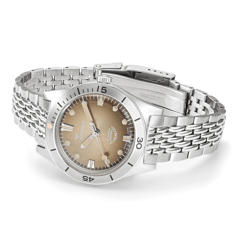 Squale Super-Squale Sunray Brown Bracelet Automatic Steel Watch SUPERSSBW.AC
