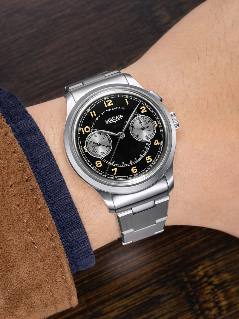 Vulcain Manual Monopusher Heritage - Black & White