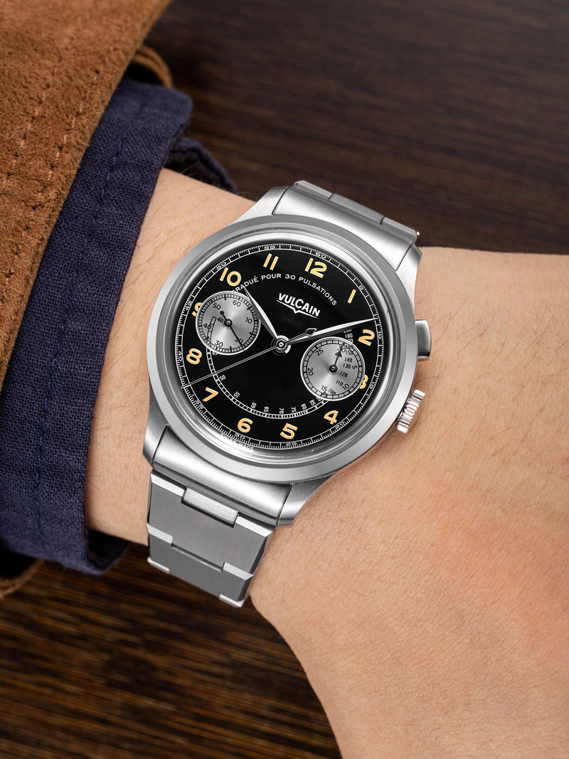 Vulcain Manual Monopusher Heritage - Black & White