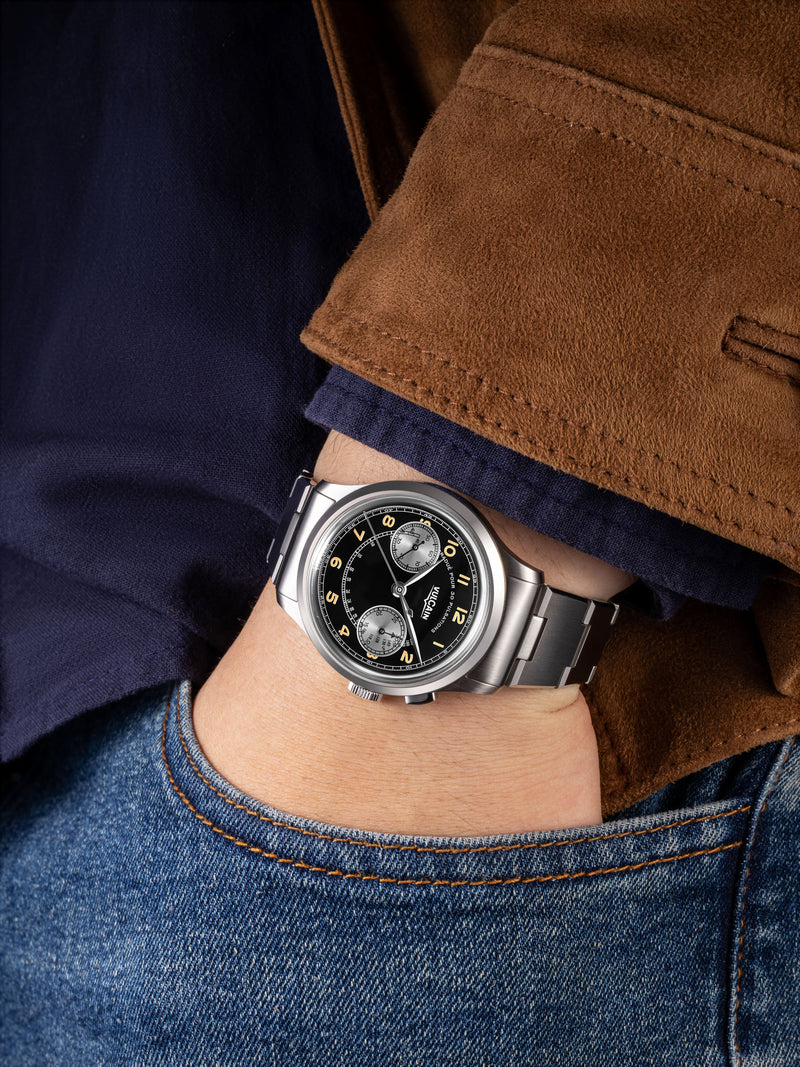 Vulcain Manual Monopusher Heritage - Black & White