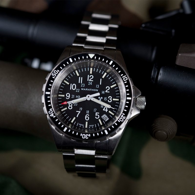 Marathon Watch 36mm Medium Diver's Quartz (MSAR Quartz) with Stainless Steel Bracelet