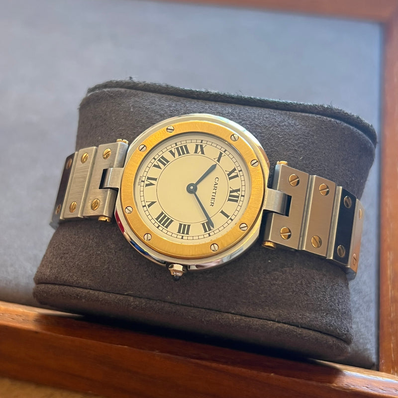 Cartier Santos Vendôme LM Gold Bezel 8191
