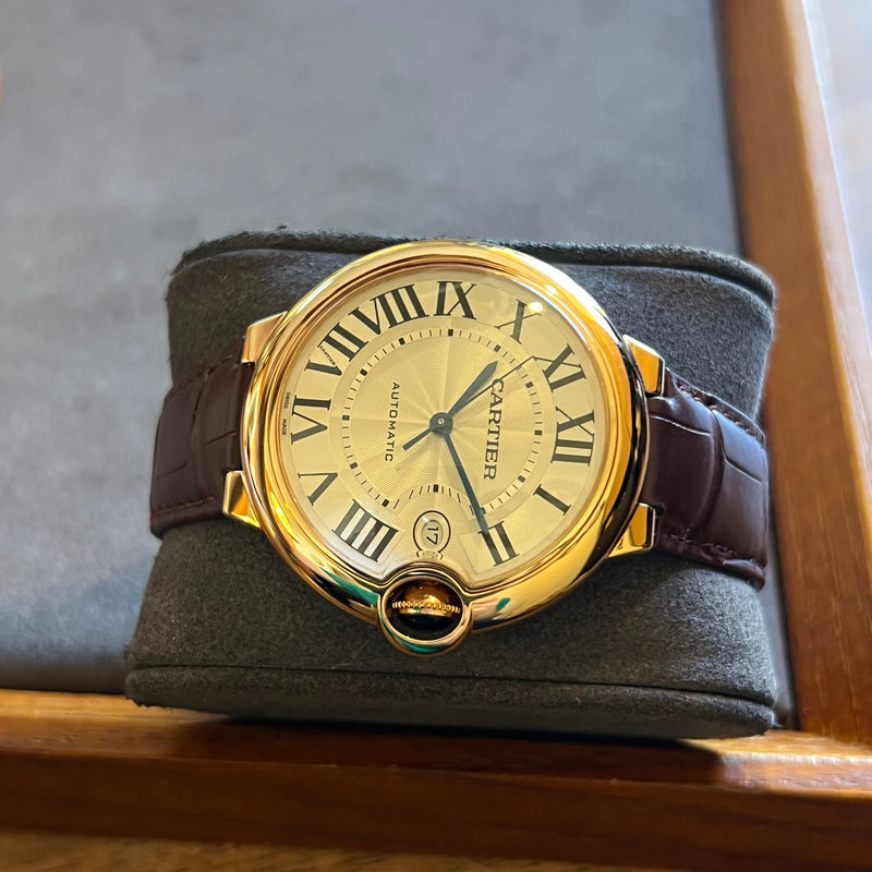 Cartier Ballon Bleu Pink Gold Automatic Date WGBB0035