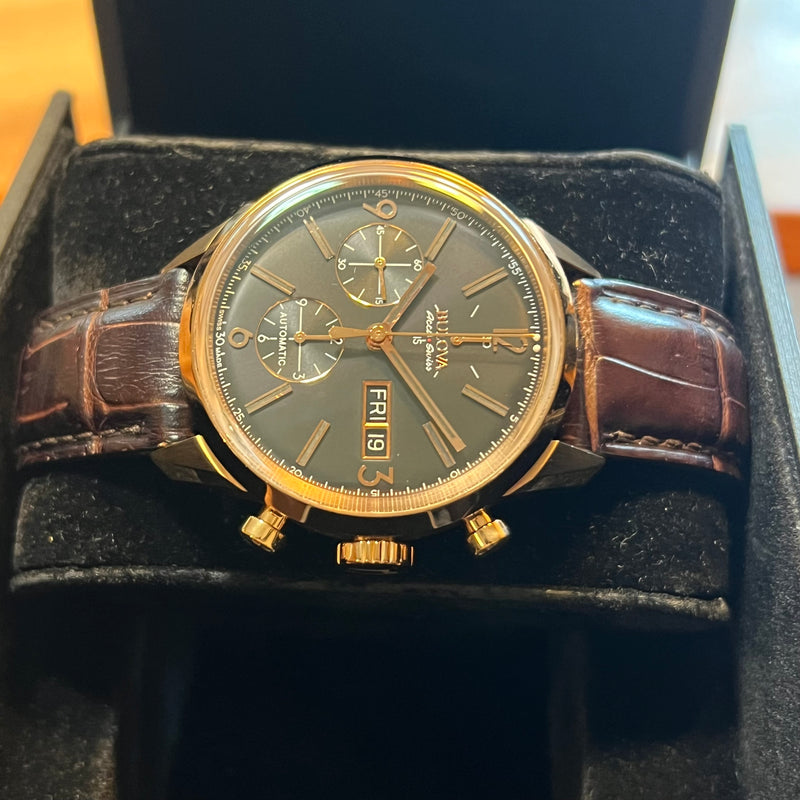 Bulova Accu-Swiss Automatic Chrono Day-Date Full Set 64C106