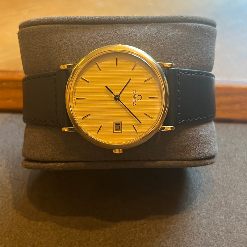 Omega De Ville Quartz Date Champagne Dial 32 mm