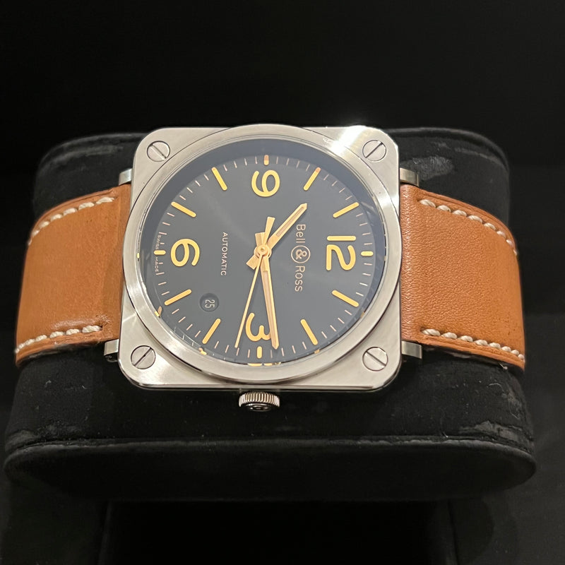 Bell & Ross Golden Heritage Automatic Date Full Set BRS-92-G-HE-ST