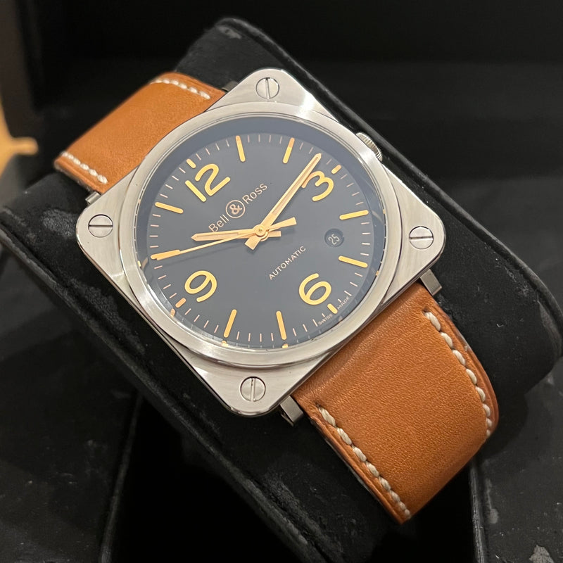 Bell & Ross Golden Heritage Automatic Date Full Set BRS-92-G-HE-ST