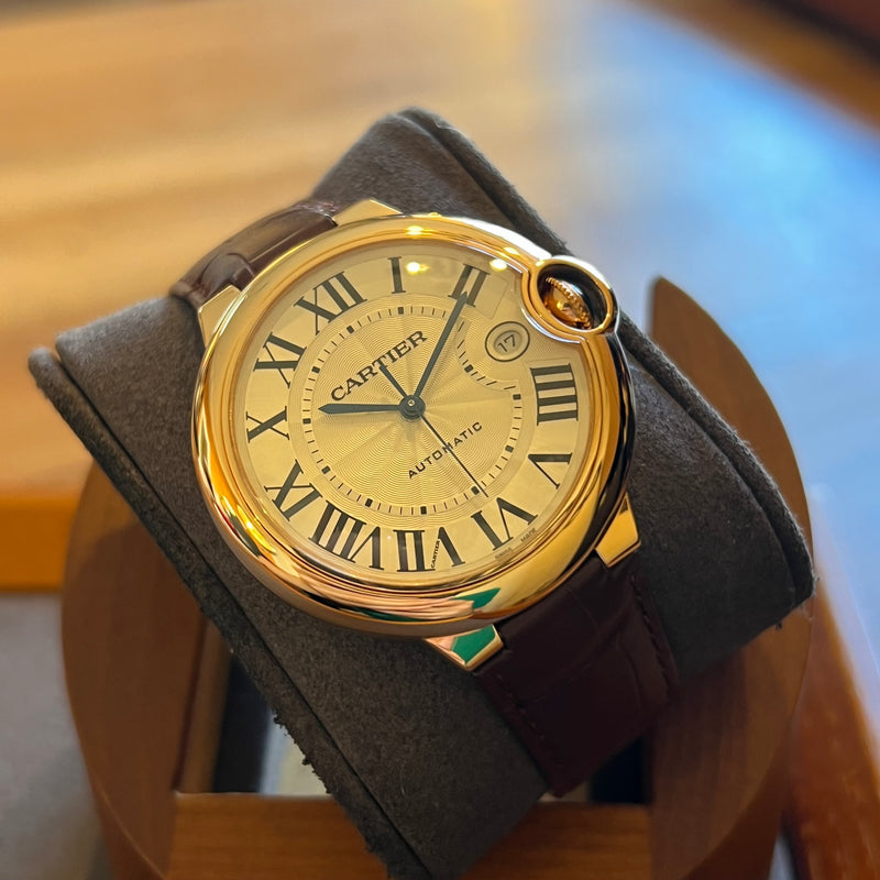 Cartier Ballon Bleu Pink Gold Automatic Date WGBB0035