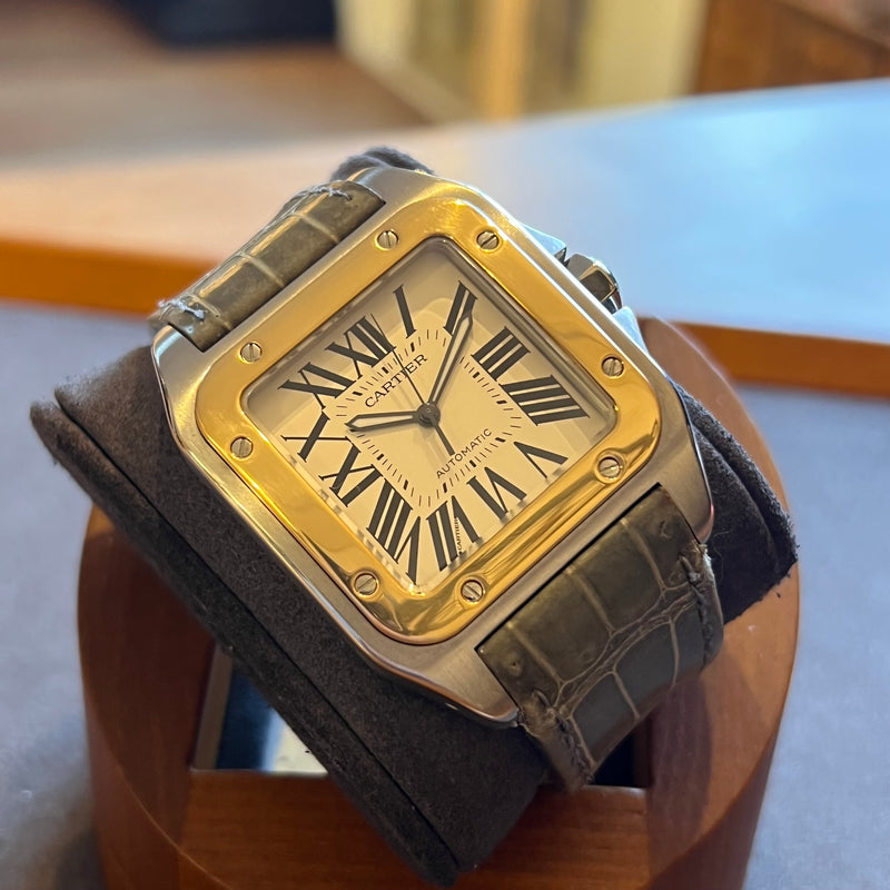 Cartier Santos 100 XL Gold Bezel 2656