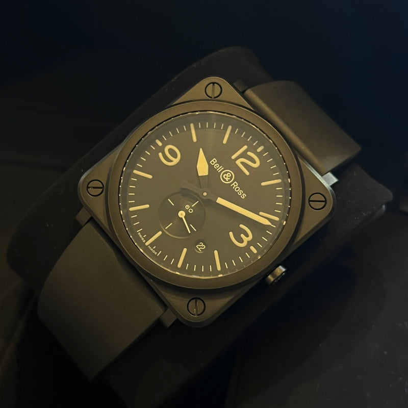 Bell & Ross Black Matte Quartz 2024 Full Set BRS-64-CMBL