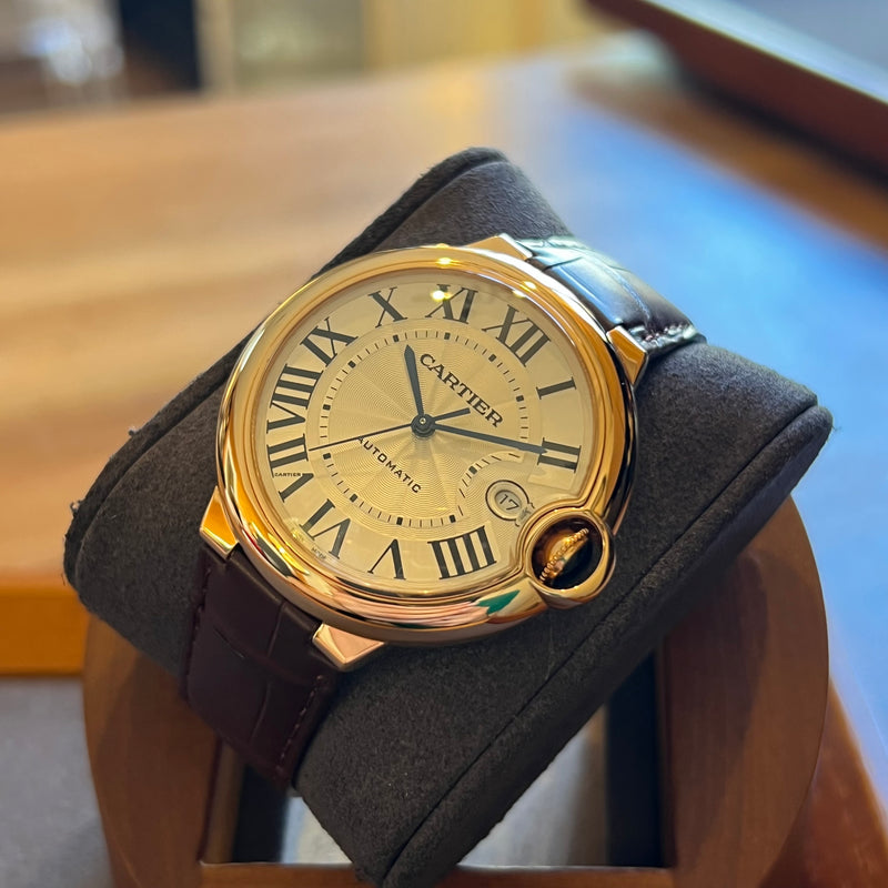 Cartier Ballon Bleu Pink Gold Automatic Date WGBB0035