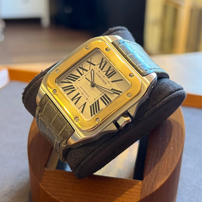 Cartier Santos 100 XL Gold Bezel 2656