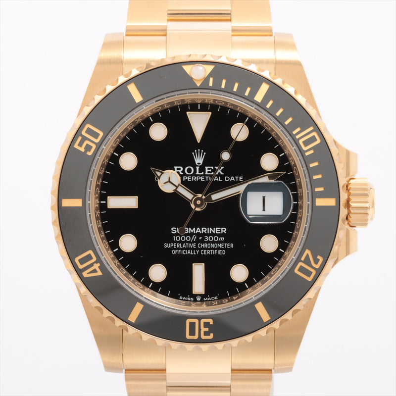 ROLEX Submariner Date Yellow Gold Oyster Black Dial 126618LN