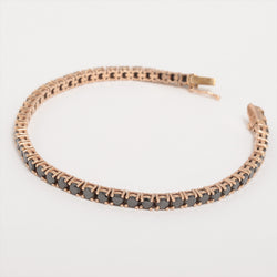 Bracelet Black Diamonds 5.63 ct Pink Gold 18k 12.8g