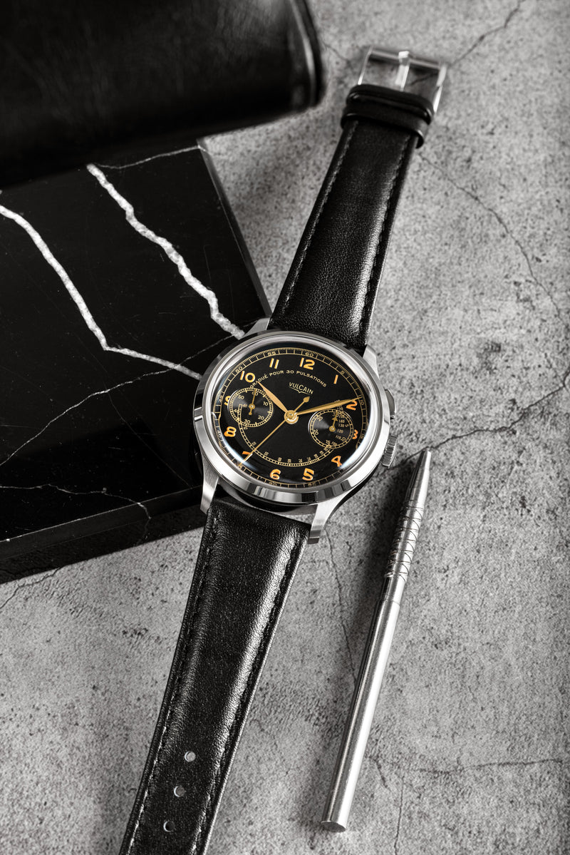 Vulcain Manual Monopusher Heritage - Black