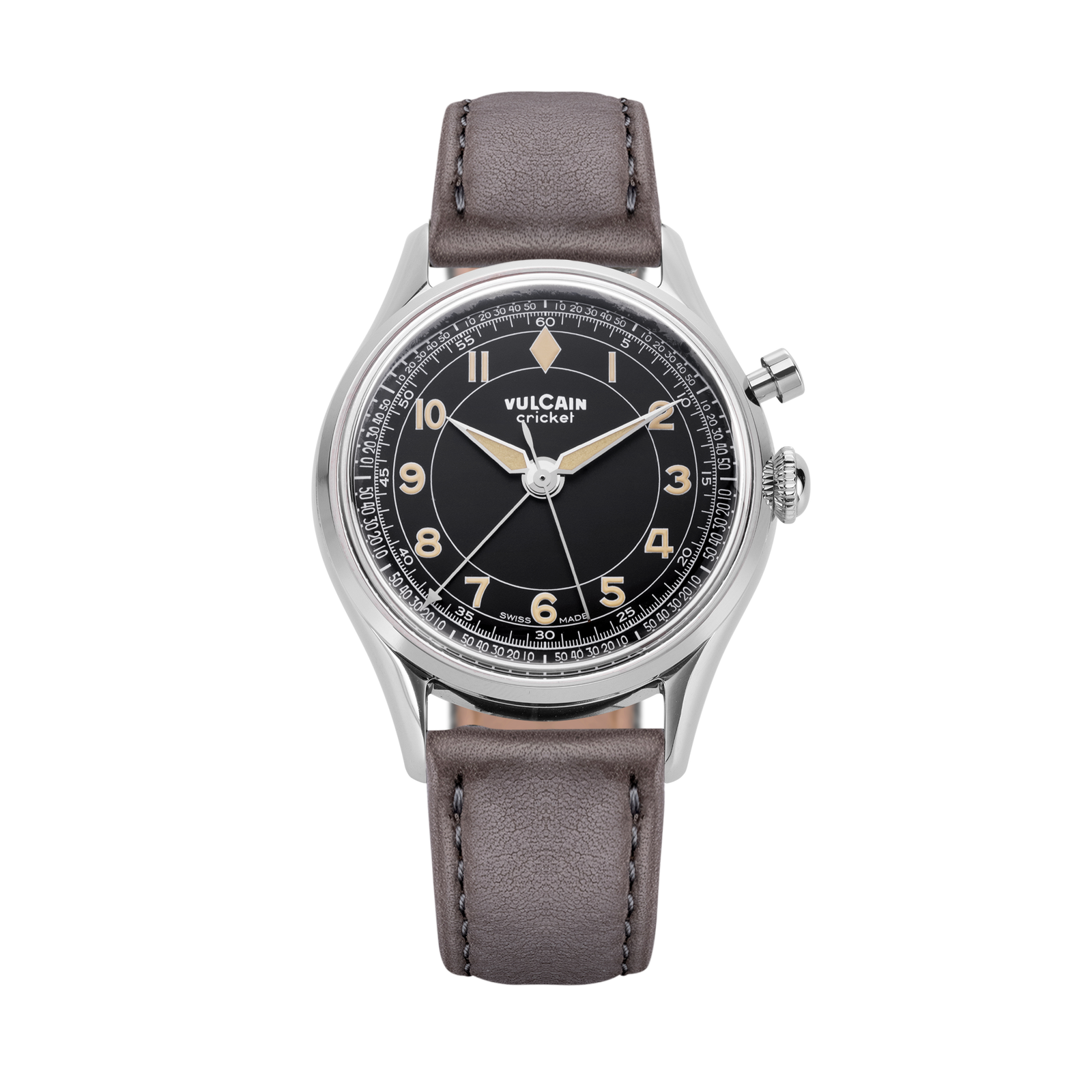 Vulcain Manual Cricket Classique 36 mm - Black & Khaki numbers