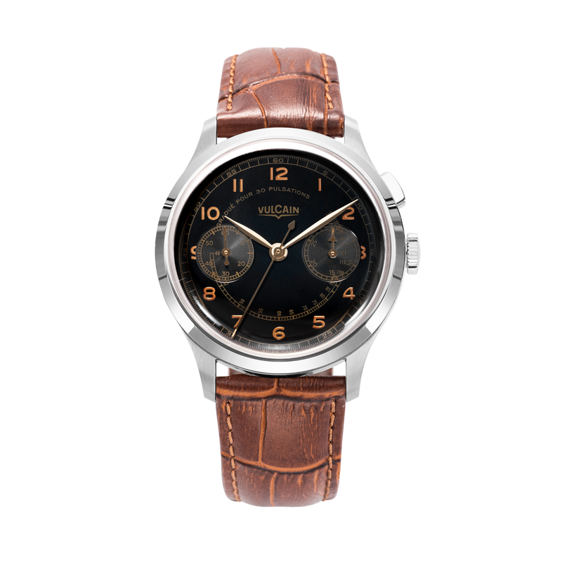 Vulcain Manual Monopusher Heritage - Black