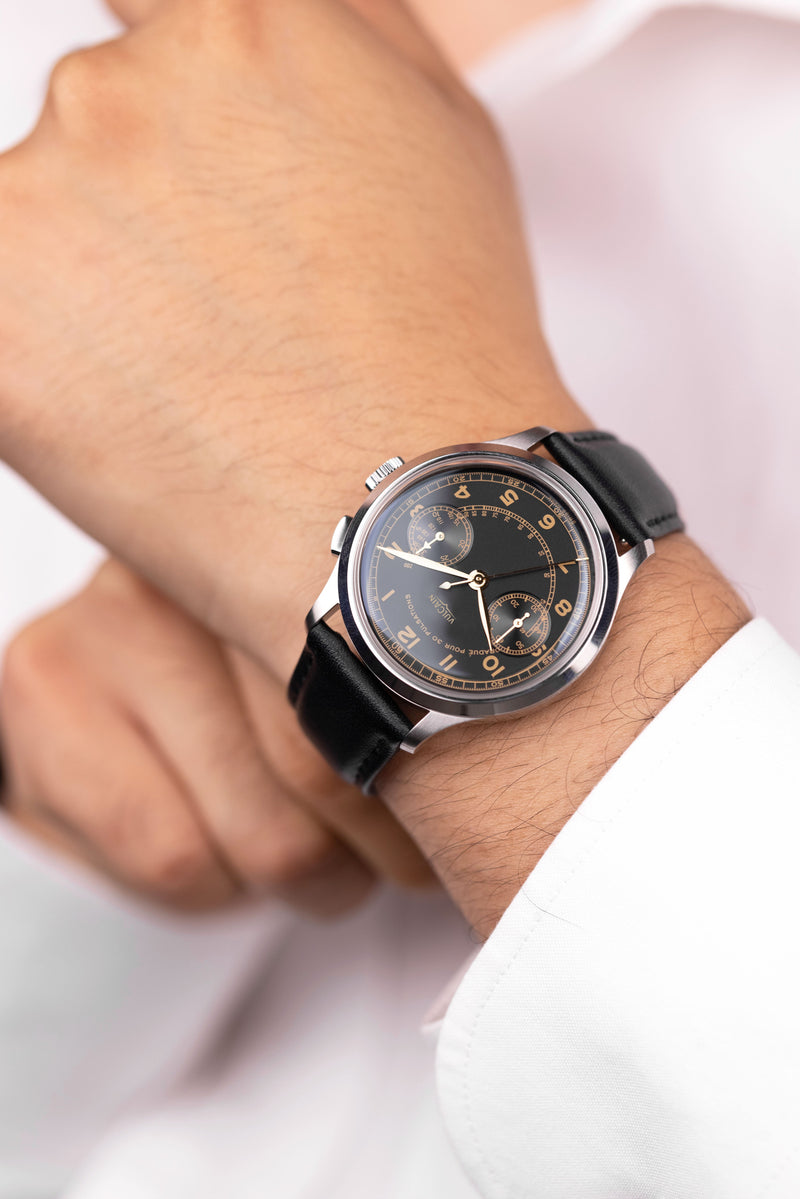 Vulcain Manual Monopusher Heritage - Black