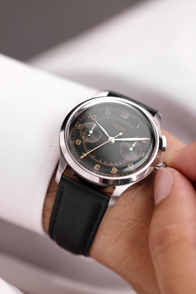 Vulcain Manual Monopusher Heritage - Black