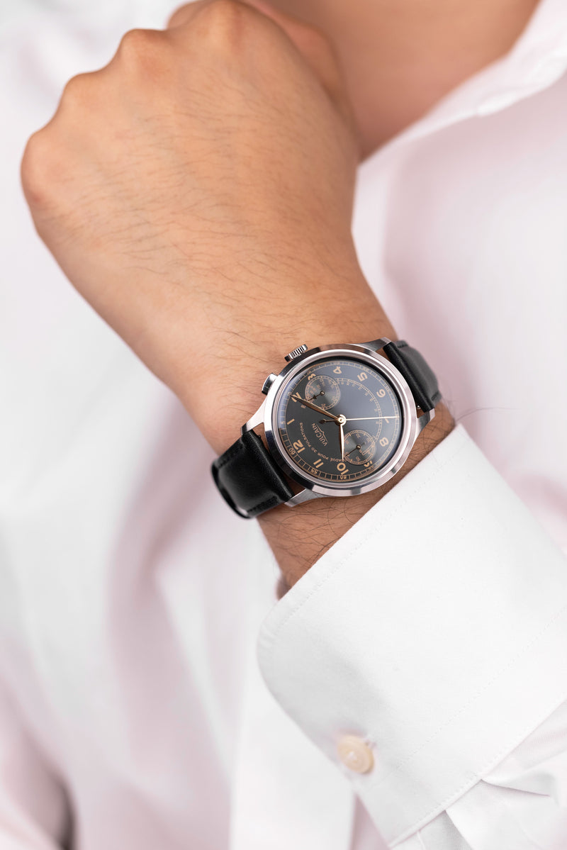 Vulcain Manual Monopusher Heritage - Black