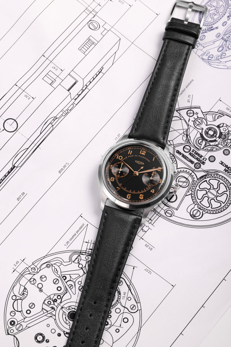 Vulcain Manual Monopusher Heritage - Black