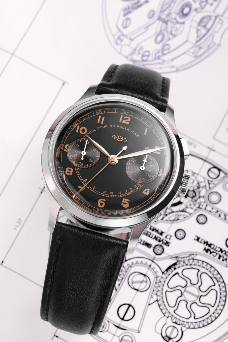 Vulcain Manual Monopusher Heritage - Black