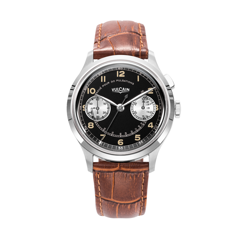 Vulcain Manual Monopusher Heritage - Black & White