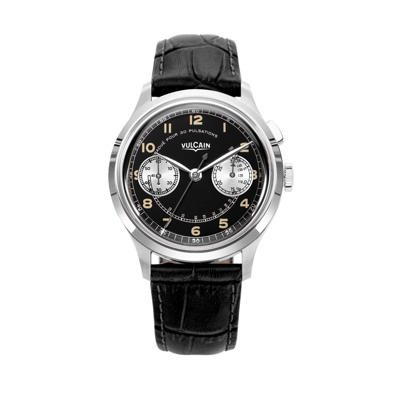 Vulcain Manual Monopusher Heritage - Black & White