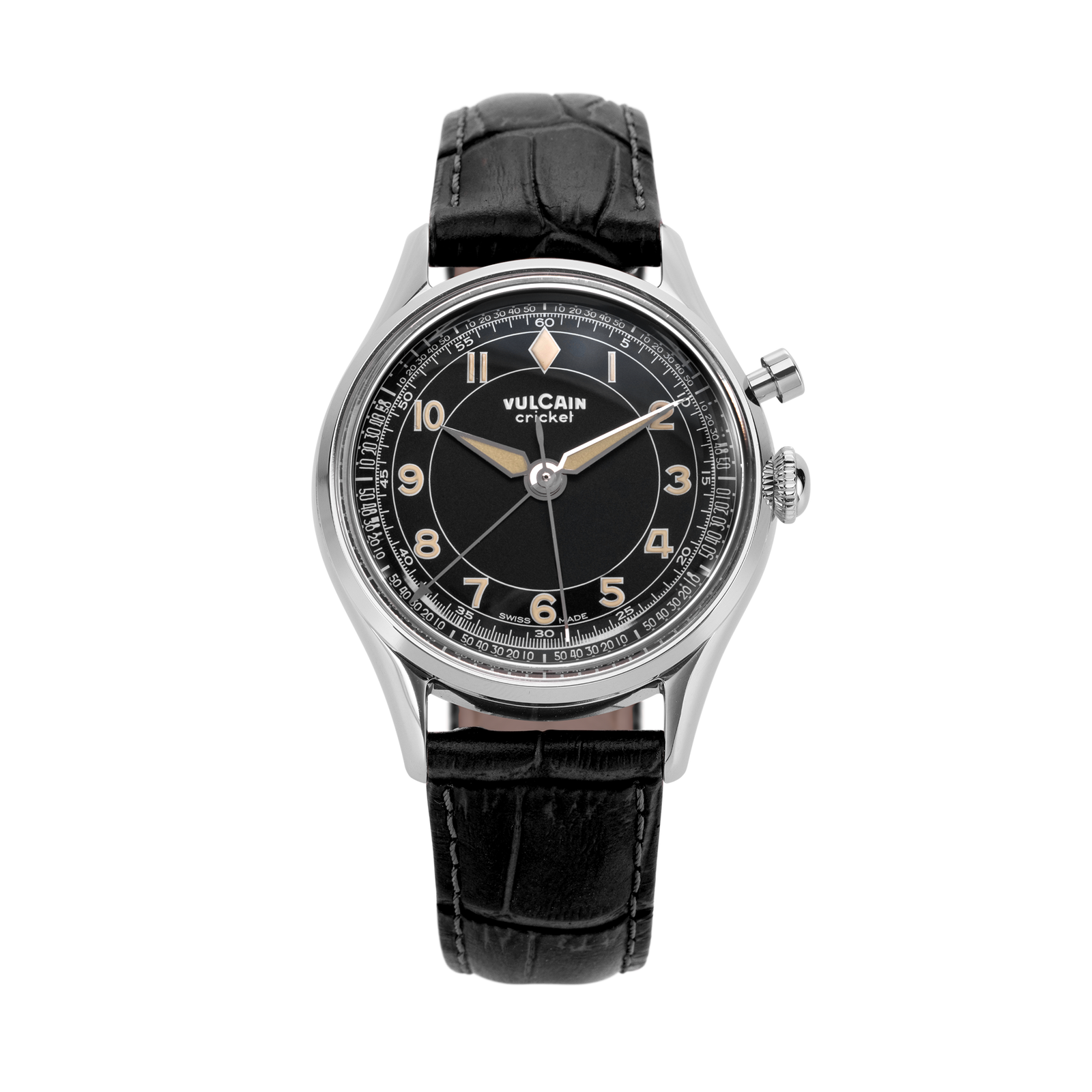 Vulcain Manual Cricket Classique 36 mm - Black & Khaki numbers