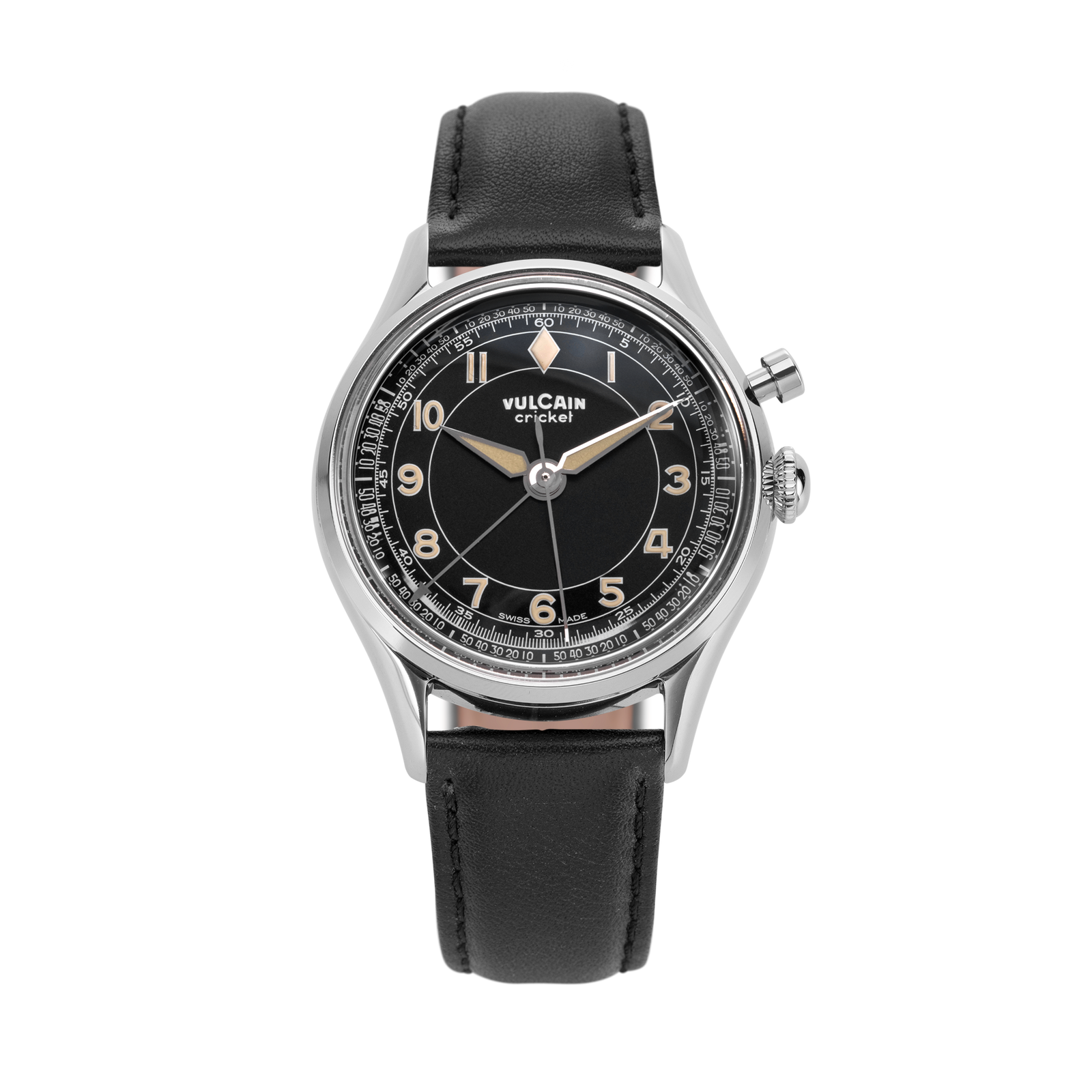 Vulcain Manual Cricket Classique 36 mm - Black & Khaki numbers