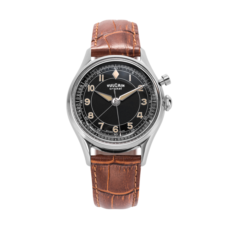 Vulcain Manual Cricket Classique 36 mm - Black & Khaki numbers